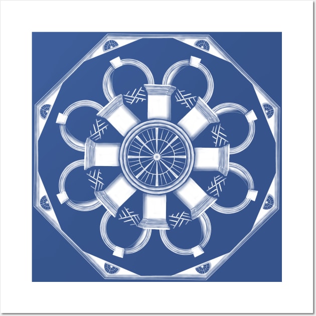 Jefferson Mandala 0001 Wall Art by benjaminfaucher7